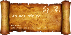 Szalkai Nóra névjegykártya